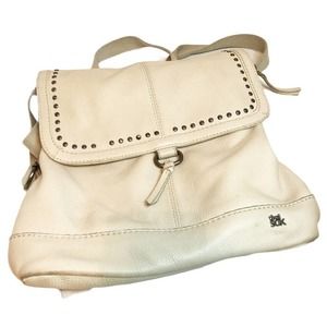 The Sak White Leather Backpack Studded Satchel Bag